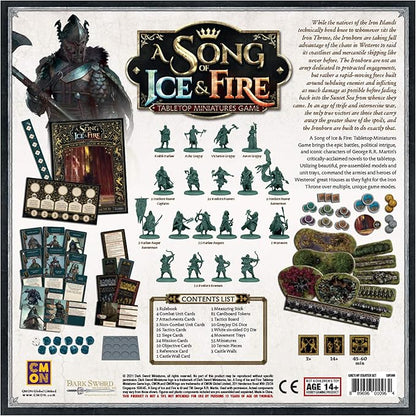 A Song of Ice and Fire Tabletop Miniatures Game House Greyjoy Starter Set - Rulers of The Iron Islands! Strategy Game for Adults Ages 14+ 2+ Players 45-60 Minute Playtime Made by CMON