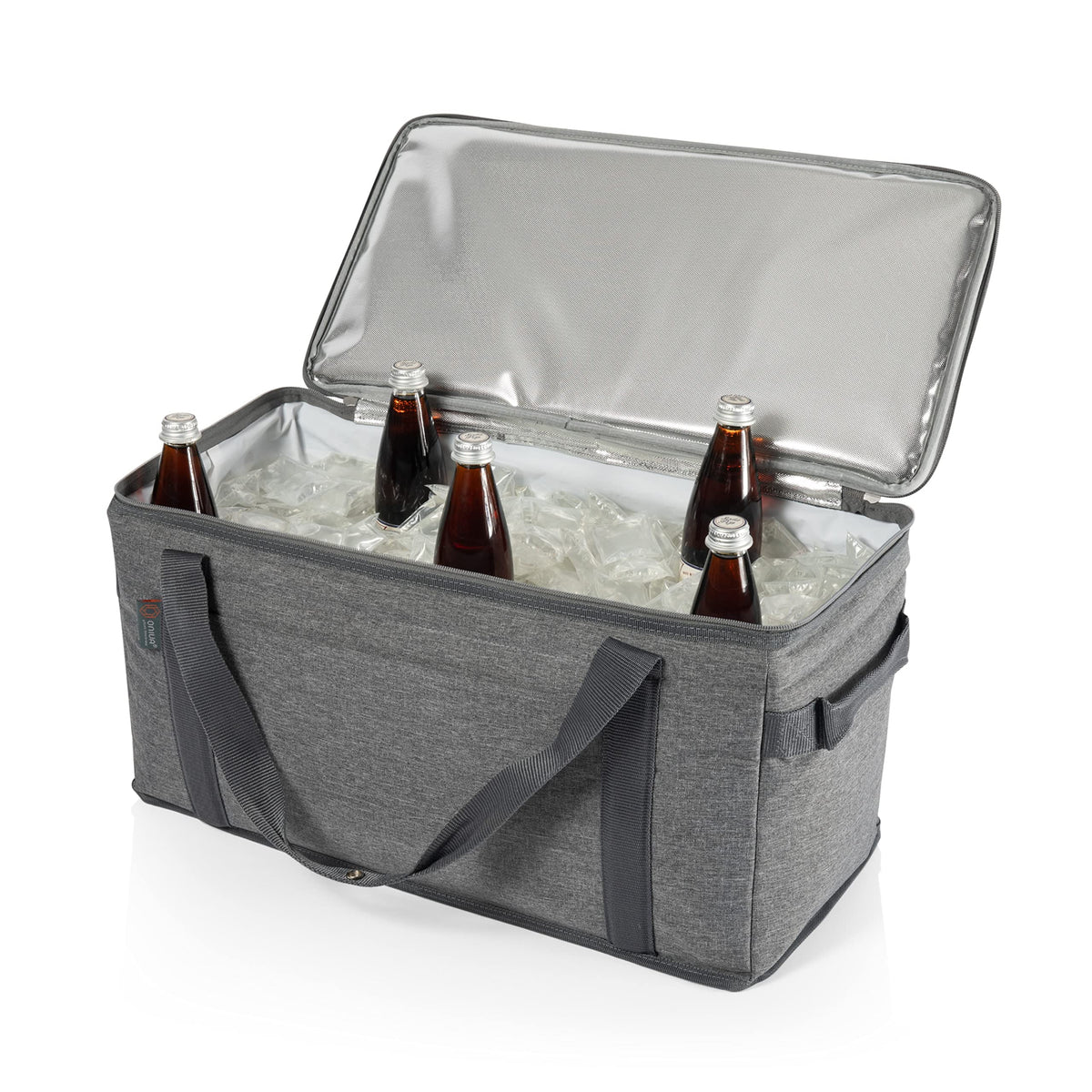 PICNIC TIME NHL Seattle Kraken 64 Can Collapsible Cooler, Large Insulated Soft Cooler Bag, Portable Beach Cooler with Shoulder Strap, (Heathered Gray)
