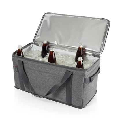 PICNIC TIME NHL Seattle Kraken 64 Can Collapsible Cooler, Large Insulated Soft Cooler Bag, Portable Beach Cooler with Shoulder Strap, (Heathered Gray)