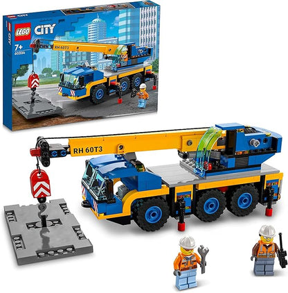 Lego 60324 City Off-Road Crane Crane and Truck Toy with Hooks Buildable Vehicle Toy for Boys and Girls from 7 Years Gift for Children and Fans of Construction Vehicles