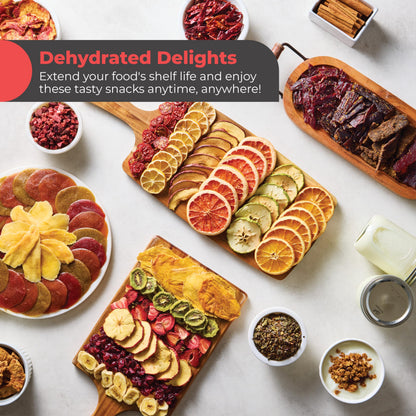 Magic Mill Premium Food Dehydrator Machine (15 Extra-Large Stainless Steel Trays) 800W Dryer for Beef Jerky, Fruits, Vegetables, Dog Treats, 48 Hour Digital Timer - 95°-167° Temperature Control
