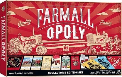 MasterPieces Farmall Opoly Board Game - Officially Licensed Farm-Themed Family Game - Ages 8+