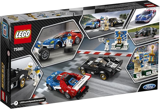 LEGO Speed Champions 6175279 2016 GT &amp 1966 Ford Gt40 75881 Building Kit (366 Piece) Multi