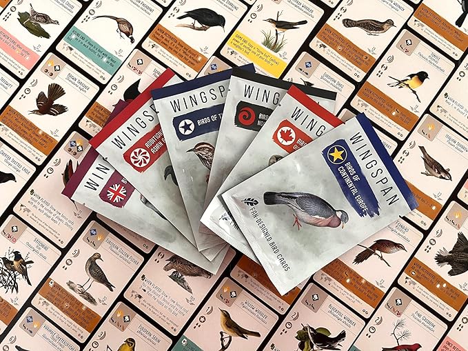 Stonemaier Games: Wingspan Fan-Designed Bird Promo Packs | 150 New Birds Designed by Fans Using Powers from Base Game &amp Expansions | Art Consistent with Existing Birds | Wingspan Base Game Require