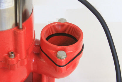 Hallmark Industries MA0387X-6 Sewage Pump, Stainless Steel, 1/2hp, 115V, with Float Switch, 3200 GPH/26' Lift, 20' Cable, Heavy Duty, Maximum Flow Rate, Stainless Steel