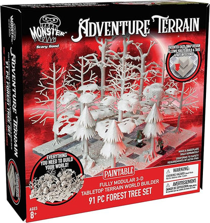 Monster Adventure Terrain 3D Dungeon Interchangeable Builder System - 91pc PAINTABLE Forest Tree Set- Build Modular Worlds in a Snap &amp Elevate Your Campaign- Compatible with DND Dungeons &amp Dra