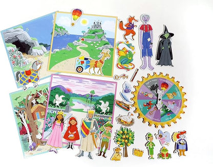 eeBoo: Fairytale Spinner Collect The Elements &amp Tell a Story Create Your Own Story as You Play for 2 to 4 Players for Ages 5 and up