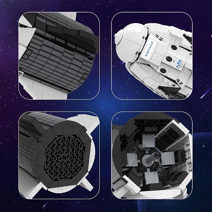 Dragon2 Space Rocket Ship Building Set Space Shuttle Model Kit Technic Spacecraft Collection for Adult &amp Aeronautics Enthusiast Ages 8+ Aerospace Engineering STEM Building Toys 850PCS