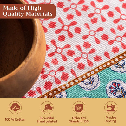 Maison d' Hermine Table Cloth Rectangle Table 100% Cotton 70 x 120 Inches Tablecloth Reusable Decorative for Dining Kitchen Room Farmhouse Home Gifts for Mothers Day Spring Summer - Provence