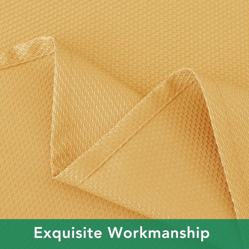 Biscaynebay Fall Tablecloth Textured Fabric Square Tablecloths 60x60'', Fall Gold Thanksgiving Autumn Harvest Water Resistant Fabric Tablecloths for Kitchen, Dining, Wedding, Parties Machine Washable