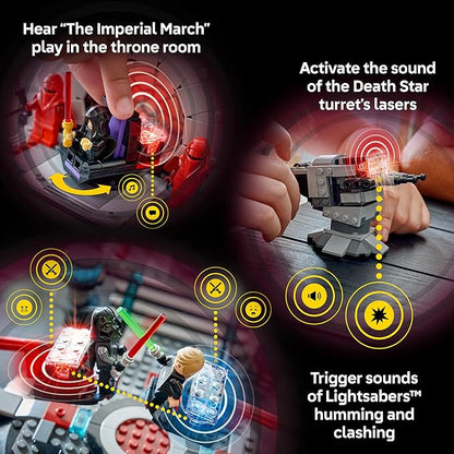 LEGO Star Wars SMART Play: Throne Room Duel &amp A-Wing Interactive Building Toy - All-in-One Set - Reacts to How You Move and Play with a SMART Brick - Gift for Boys Girls and Kids Ages 9+ - 75427