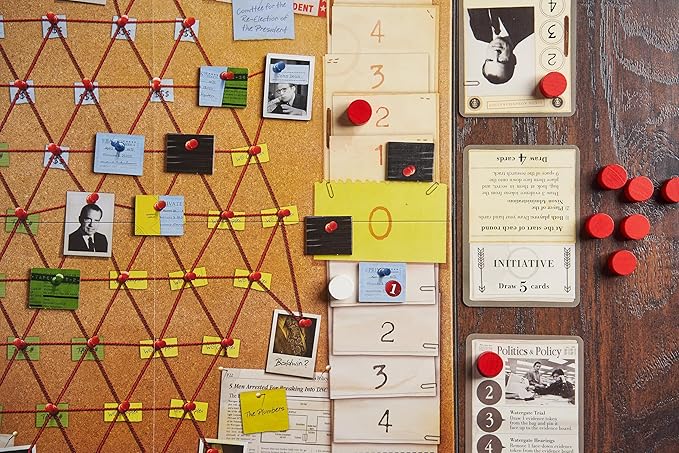 Capstone Games Watergate – 2 Player Strategy Board Game for Adults Historical Tabletop Game 30–60 Min Playtime Ages 12+ Competitive and Tactical Gameplay for Couples &amp Family Fun