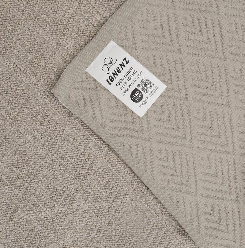 Lenenz Kitchen Towels - Pack of 6 Dish Towels for Kitchen 18'' x 28'' - 100% Cotton Super Plush Kitchen Towel and Dishcloths Sets - Kitchen Hand Towels for Quick Drying (Taupe), KT025