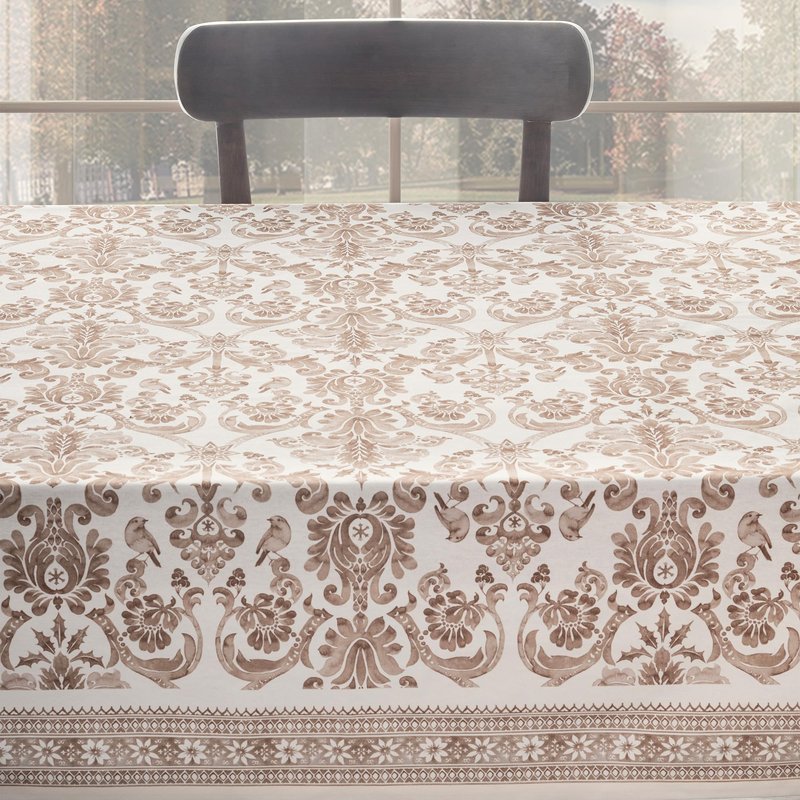 Maison d' Hermine Table Cloth Rectangle Table 100% Cotton 54 x 72 Inches Fall Tablecloth Reusable Everyday Use for Thanksgiving Christmas Decorations Dining Farmhouse Party (Allure)