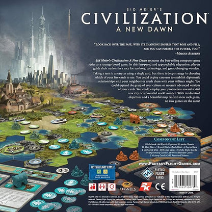 Asmodee Sid Meier's Civilization: A New Dawn Board Game - Rewrite History Your Way! Strategy Game for Kids &amp Adults  Ages 14+ 2-4 Players 1-2 Hour Playtime