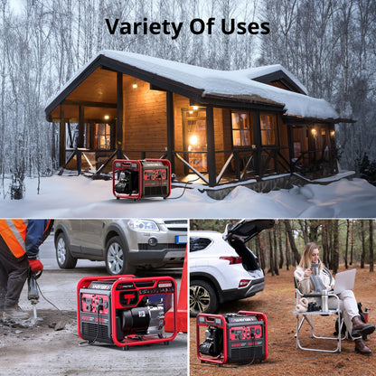 AMERISUN Portable Inverter Generator 4500W Gas Powered, CO-Sensor, Lightweight & Quiet for Home Use and Emergency Backup, Camping, EPA Compliant 2025 Version
