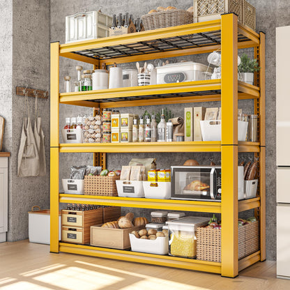 REIBII 2-Pack Commercial Heavy Duty Shelving, 3010 LBS Capacity per Shelf 72" H Industrial Storage Rack, 5-Tier Adjustable Boltless Rivet Metal Shelving Unit for Warehouse Garage Workshop Retail Store