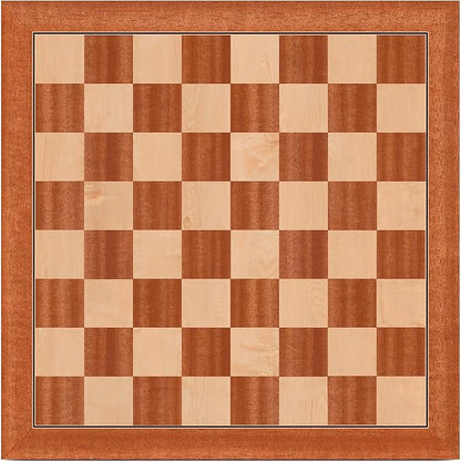 A&ampA 17.25 Professional Wooden Chess Board with Storage Bag/Mahogany &amp Maple Inlaid / 1.75 Squares w/o Notation