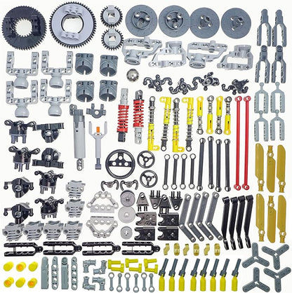 Domoni Technic Parts 150Pcs for MOC Kits - Engine Suspension Steering Axle Car CV Joint Axle &amp Ball Building Blocks Sets DIY