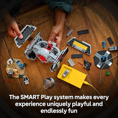 LEGO Star Wars SMART Play: Darth Vader’s TIE Fighter Interactive Building Toy - All-in-One Set - Reacts to How You Move and Play with a SMART Brick - Gift for Boys Girls and Kids Ages 8+ - 75421