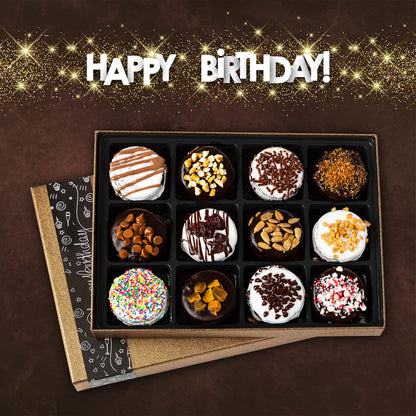 Barnetts Happy Birthday Gifts Chocolate Cookies Basket for Women, Prime for Mom, Wife, Aunt, Grandma, Niece, Daughter, Sister, Best Friend