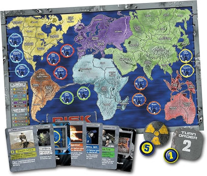 Renegade Game Studios Risk 2210 A.D. Board Game - Strategy Mechs Commanders Moon &amp Underwater Ages 10+ 2-5 Players