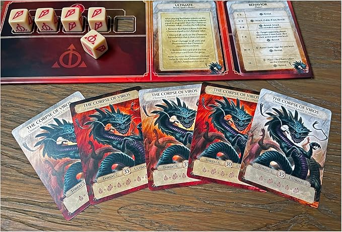 Plaid Hat Games Ashes Reborn: Corpse of Viros Deluxe Game – Cooperative Expansion for 1-2 Players Ages 14+ – Battle Against The Chimera – Requires Master Set