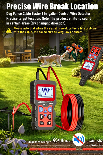 NF-826 Underground Wire Locator Circuit Tracker 12-400V AC/DC, locates Circuit Breakers, fuses, Wires, Short Circuits, Open Circuits, Ceiling/wall/Dog Fence Cables, Irrigation Control Lines