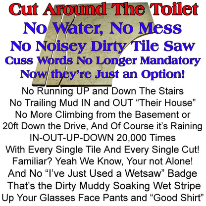 Left Handed Tile Cutter Kit 4 Porcelain Tile Drills Diamond Hole Saw for Taps Saw Blade for Notching Grinder Tile Saw for Cutting Out Sockets Tile File for Trimming Edges Grout Rake for Cleaning Grout