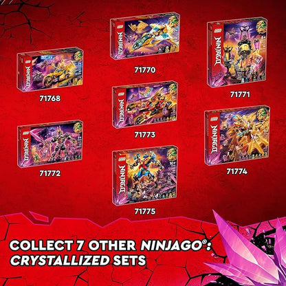 LEGO NINJAGO Cole’s Dragon Cruiser Car Toy 71769 Ninja Toys with Golden Kai Cole and Snake Warrior Minifigures Gifts for Kids Boys &amp Girls