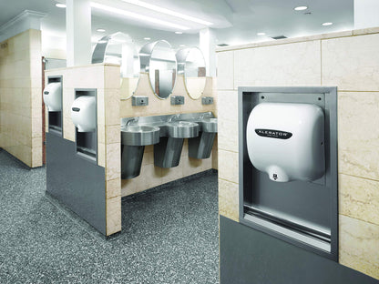 Excel Dryer XL-BWV Hand Dryer XLERATOR XL-BW Automatic, Surface-Mounted, White Thermoset (BMC) Cover, 208-277V Standard Nozzle