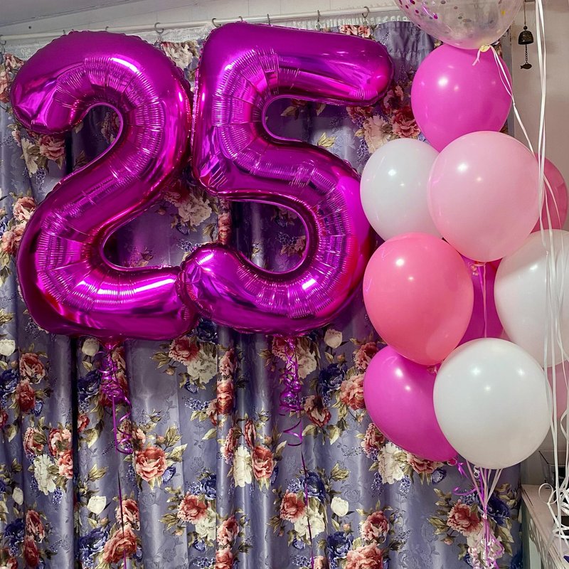Rosy Purple 2 Balloon, Number Balloons 40 Inch, 2nd Balloon Number Birthday Decorations, Second Two Birthday Party Supplies, Number 2 Balloon