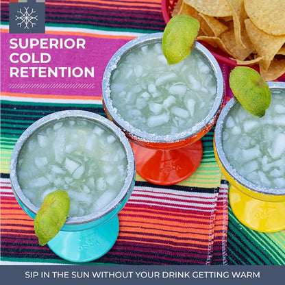 ORCA Rita | Temperature Insulated, Stainless Steel Margarita Glass, Lidded Tumbler for Cocktails, Wine & Cold Drinks — Pearl Gloss