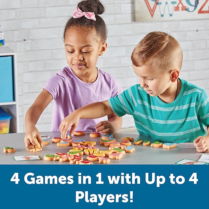 Learning Resources Goodie Games ABC Cookies - Alphabet Letters Learn to Read and Write Phonics and Spelling  Fine Motor Skills Toddler Toys Kids Games Manipulatives Preschool Activities