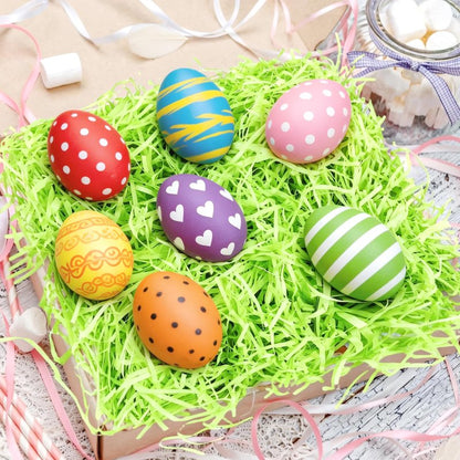 Seifar 5.3oz/150g Green Easter Grass Basket Filler, Recyclable Shred Paper Shred Fillers Easter Basket Grass for Easter Gift Basket Gift Wrapping Party Decorations