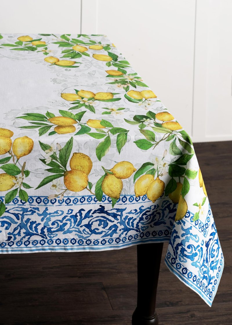 Maison d' Hermine Table Cloth Rectangle Table 100% Cotton 70 x 108 Inches Tablecloth Reusable Decorative for Dining Kitchen Room Farmhouse Home Gifts for Mothers Day Spring Summer - Cedrat