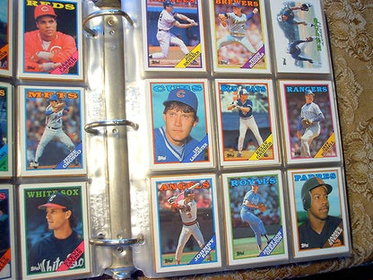 1988 Topps Baseball Cards Complete Set in Pages and Binder. Includes The Tom Glavine Rookie Card