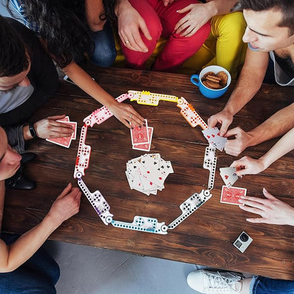 Pegs and Jokers Board Game - Strategic Fun Engaging and Portable - Play with Family and Friends - Easy to Learn - Travel-Friendly - with Horse-Head Peg and Deck of Cards 2-8 Players
