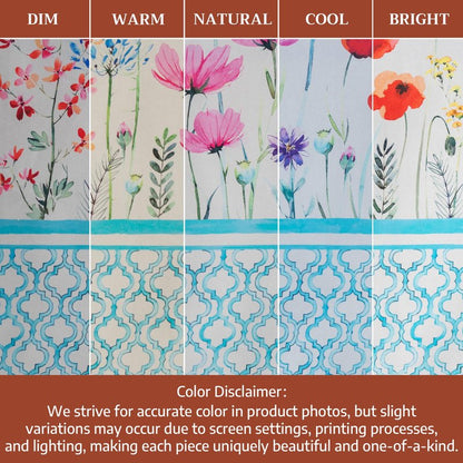 Maison d' Hermine Table Cloth Rectangle Table 100% Cotton 54 x 72 Inches Tablecloth Reusable Decorative for Dining Kitchen Room Farmhouse Home Gifts for Mothers day Spring Summer - Flower In The Field