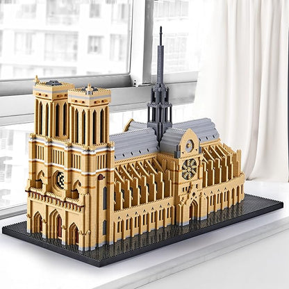Big Architecture Model Kits Notre Dame Micro Blocks 7380 Pieces Paris Building Kit | Impressive Detail |Challenging Build | Lower Price Sturdy Structure|Gift for Adults 14+