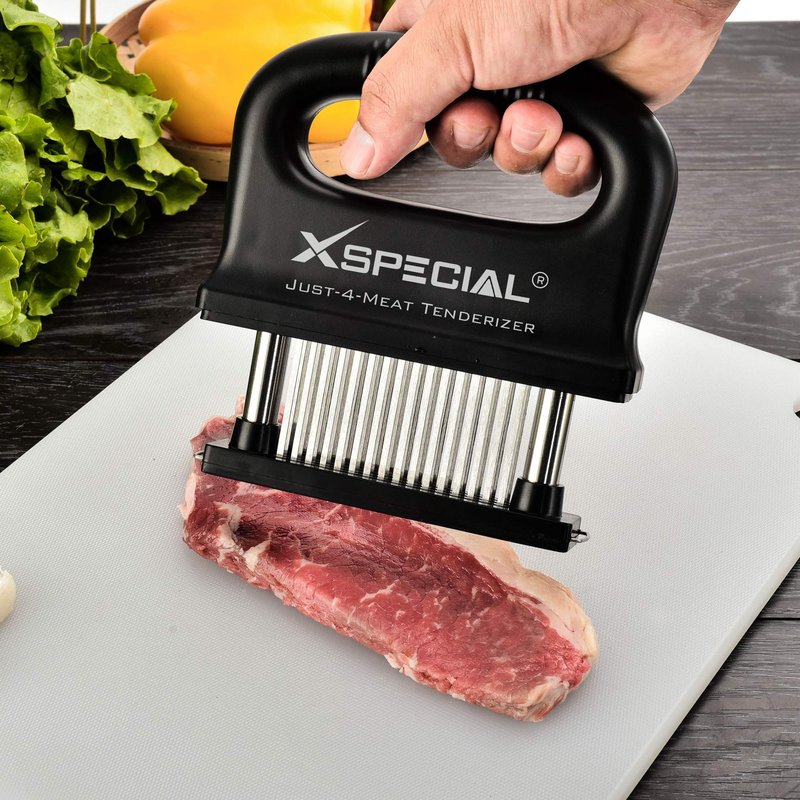 Meat Tenderizer Tool - 48 Blade Stainless Steel Needle Tenderizer for Steaks, Chicken, Pork - Heavy Duty Kitchen Tenderizing Tool - Dishwasher Safe