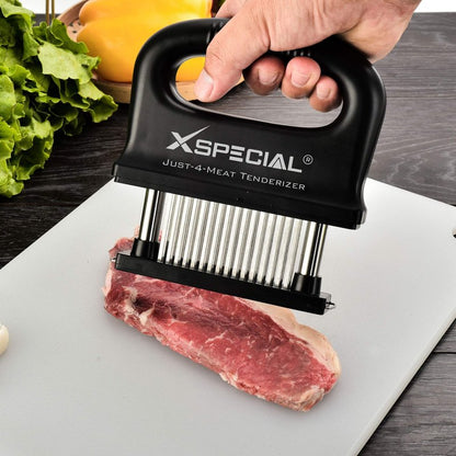 Meat Tenderizer Tool - 48 Blade Stainless Steel Needle Tenderizer for Steaks, Chicken, Pork - Heavy Duty Kitchen Tenderizing Tool - Dishwasher Safe