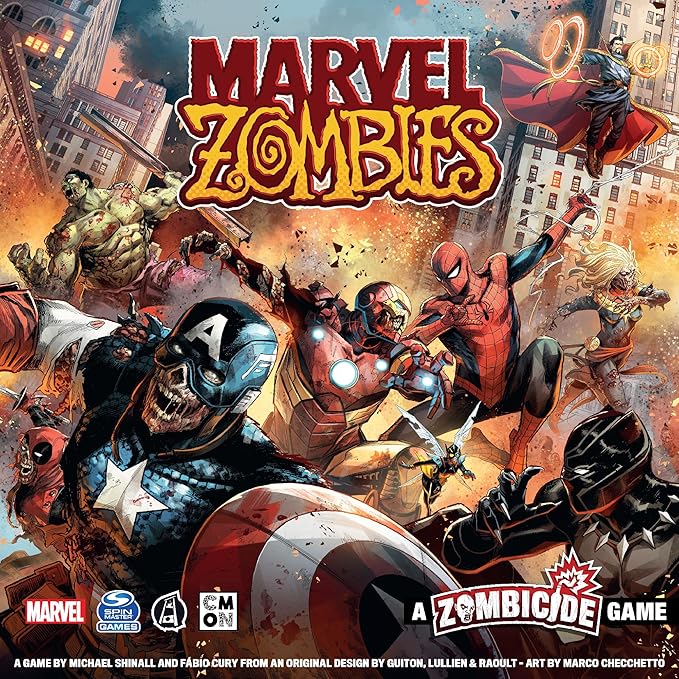Marvel Zombies - A Zombicide Game: Embrace The Hunger as Heroes Turn Undead in The Ultimate Marvel Crossover! Cooperative Strategy Game Ages 14+ 1-6 Players 90 Minute Playtime Made by CMON