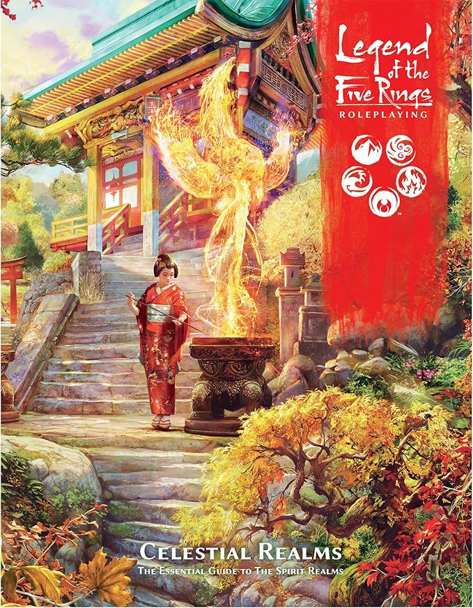 Asmodee Legend of The Five Rings Roleplaying Game Celestial Realms SOURCEBOOK - Adventure Game Strategy Game for Adults Ages 14+ 3-5 Players 2 Hour Playtime Made by Edge Studio