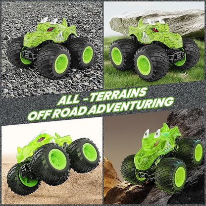 BAODLON RC Monster Trucks Toys for 3 4 5 6 7 8 Years Old Boys Kids 2.4GHz Remote Control Monster Car All Terrain RC Truck Off Road with Spray &amp Light Rechargeable Battery Christmas Birthday Gi