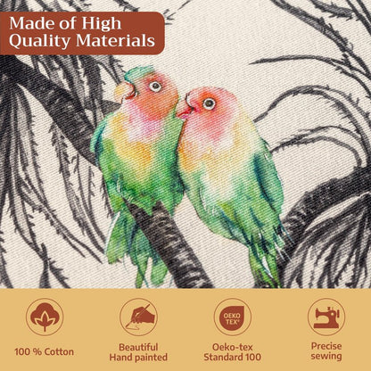 Maison d' Hermine Table Cloth Rectangle Table 100% Cotton 54 x 72 Inches Fall Tablecloth Reusable Everyday Use for Thanksgiving Christmas Decorations Dining Farmhouse Party (Amazonia)