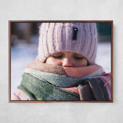 P&L ART. Personalized Custom Canvas Prints: Photo On Canvas Transform Your Photos into Stunning Framed Wall Art Digitally Printed Photo To Canvas Ideal for Home Decor Gifts Keepsakes Walnut 16X24