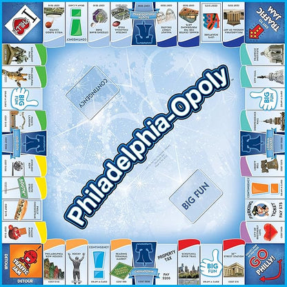 Late for the Sky Philadelphia-Opoly Board Game – Philadelphia Property Trading Game for 2–6 Players Family City Edition with Landmarks and Collectible Tokens