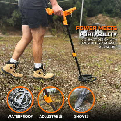 BoJa&Co Metal Detector for Adults, Professional Waterproof Gold & Silver Detector, Rechargeable Kit with 5 Detection Modes, LCD Display, Headphones, Carry Bag & 4-in-1 Digging Shovel