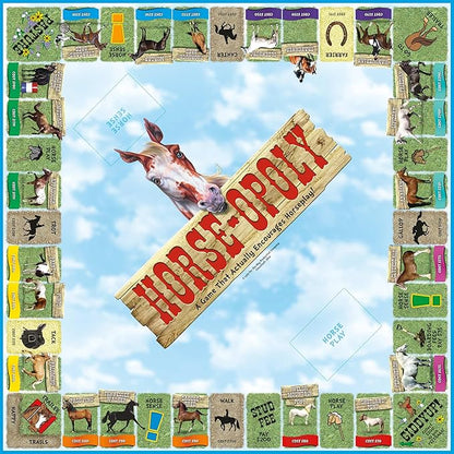 Late for the Sky Horse-Opoly Board Game for Families &amp Kids Property Trading Strategy 2-6 Players Ages 8+ Educational Horse Breeds Fast Play Party Fun